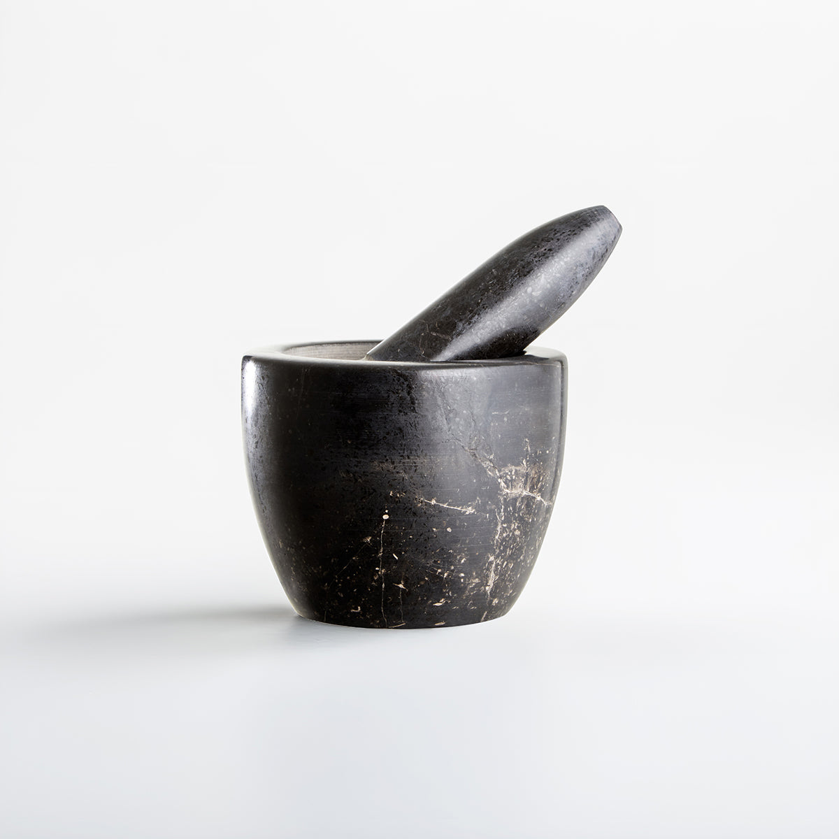 Marmore Black Marble Tapered Mortar And Pestle