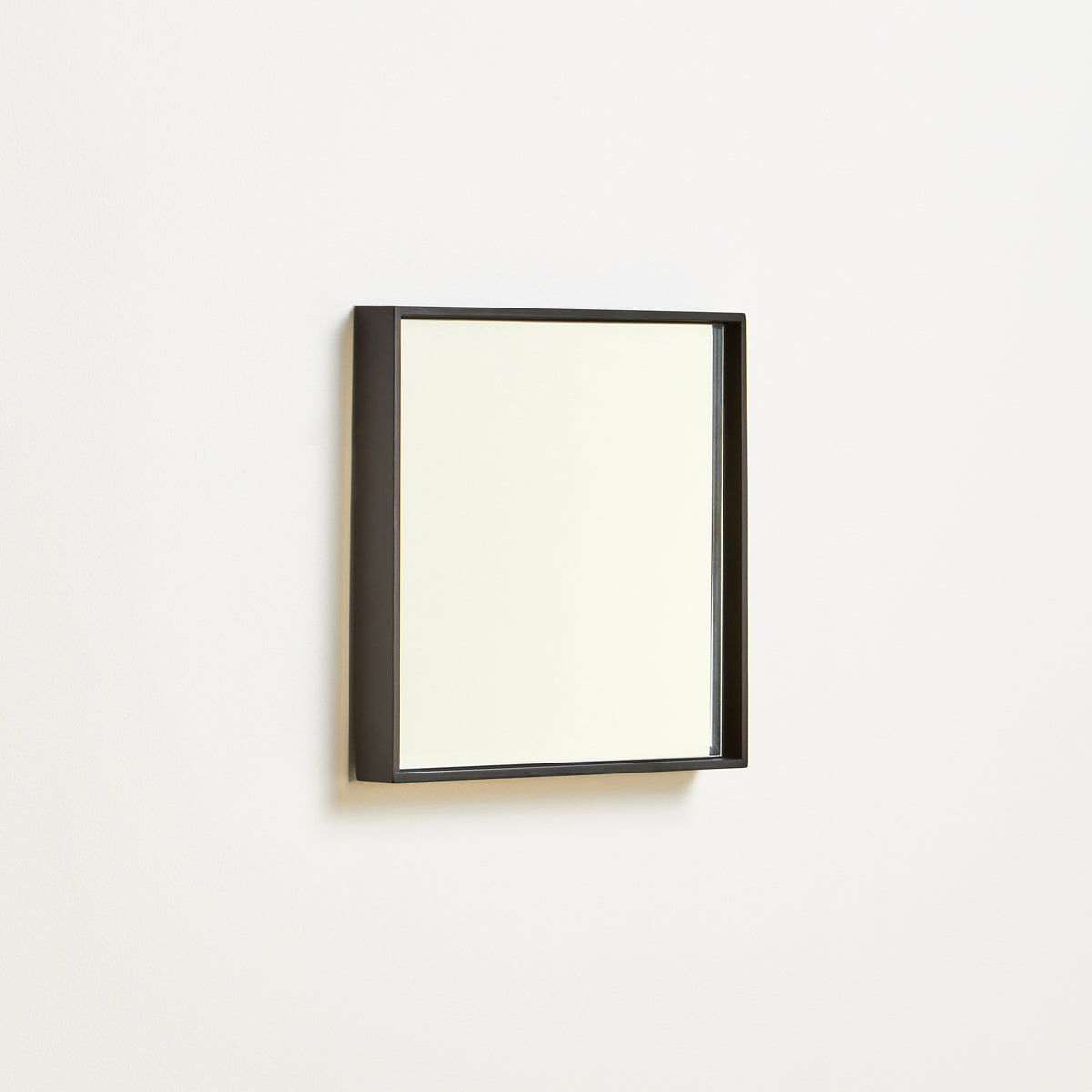 Loretta Matte Black Small Square Wall Mirror