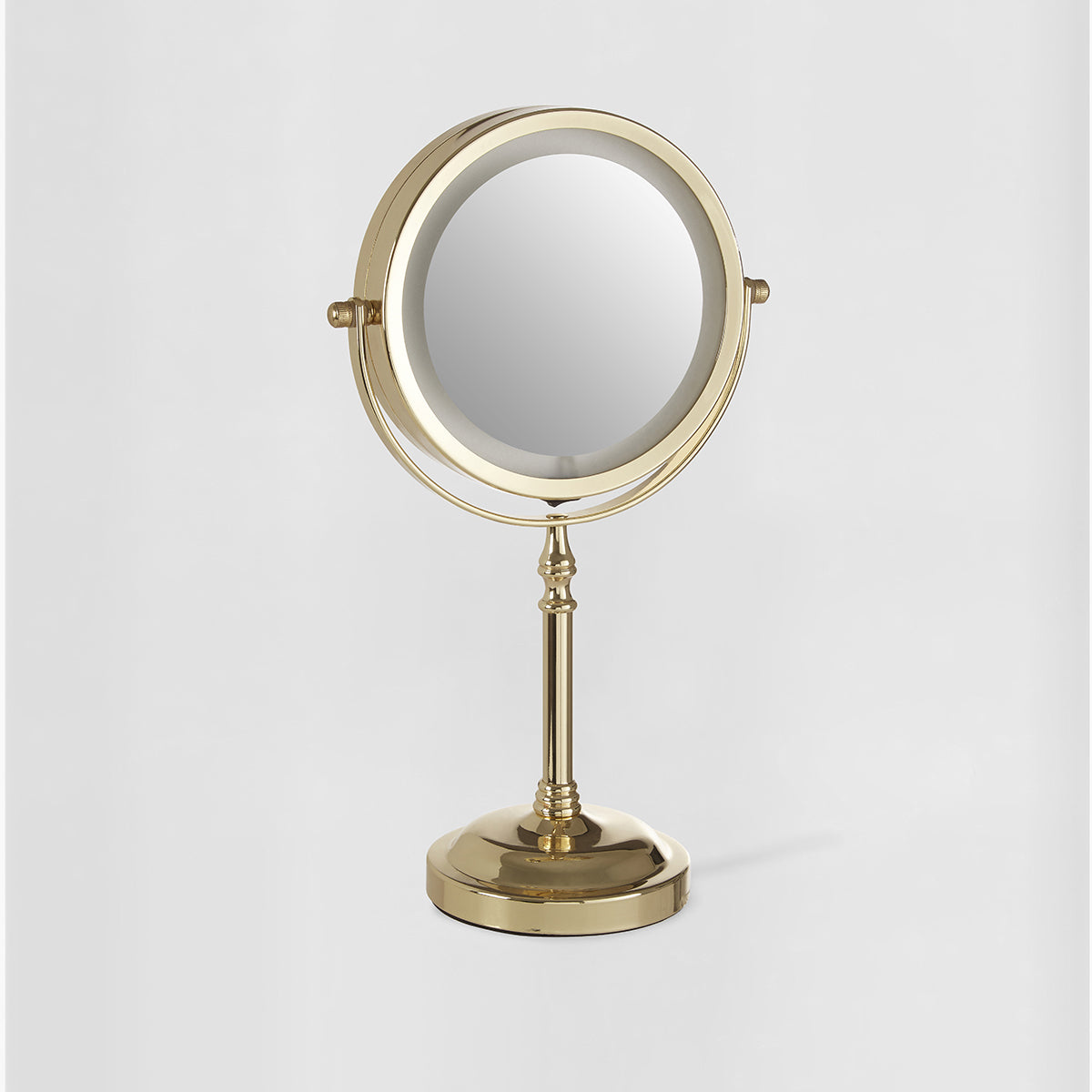 Cassini Gold Colour Iron Led Table Mirror