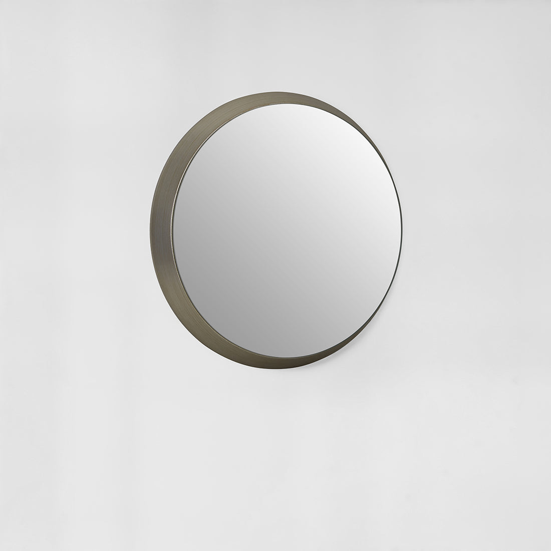 Athena Small Round Wall Mirror With Silver Frame