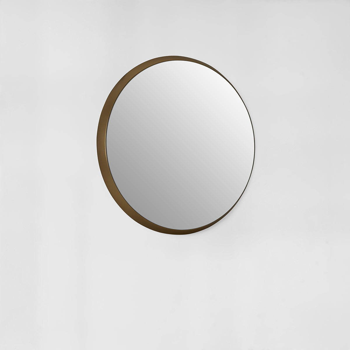 Athena Large Round Wall Mirror With Gold Frame