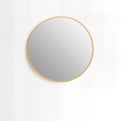 Avento Small Round Gold Wall Mirror