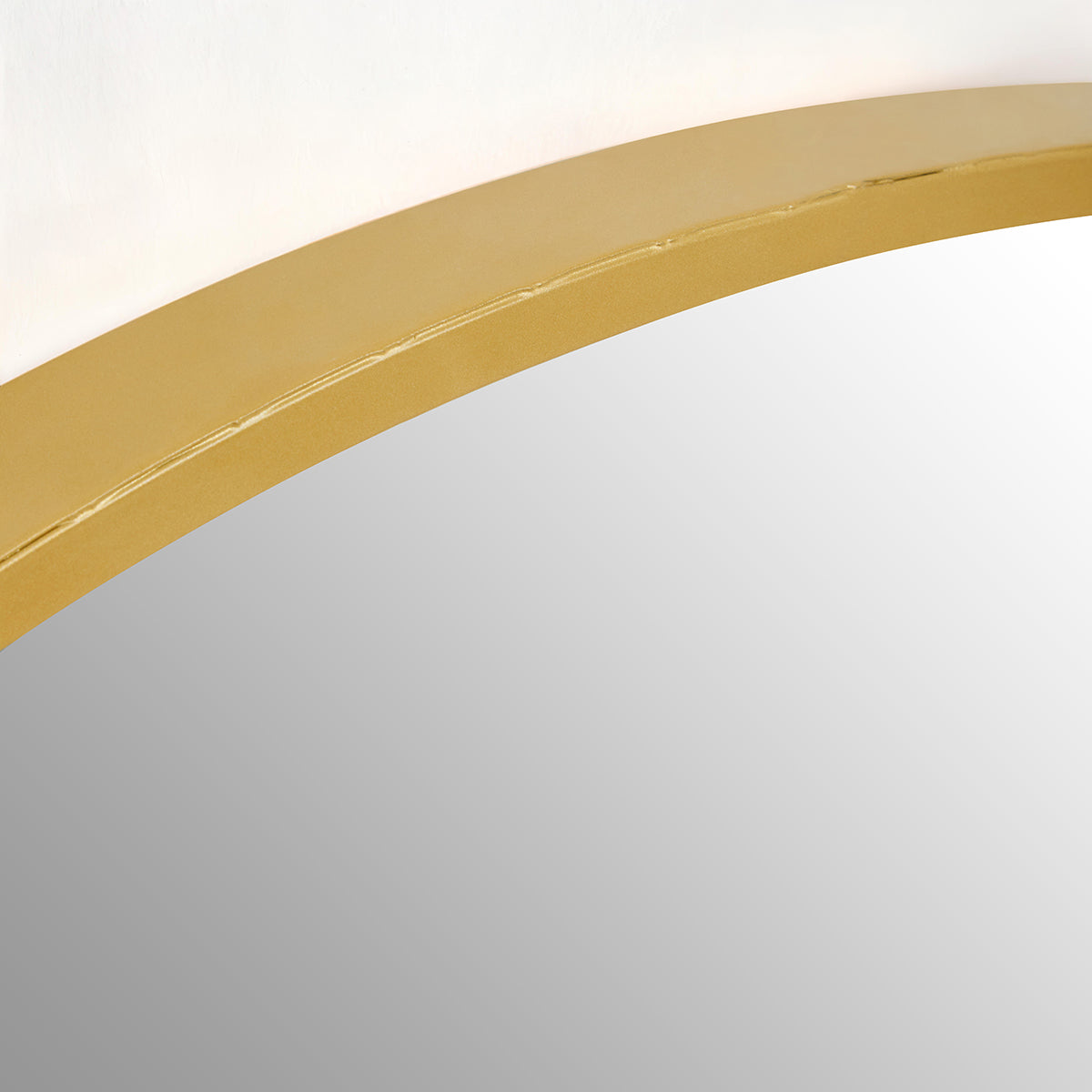 Avento Small Round Gold Wall Mirror