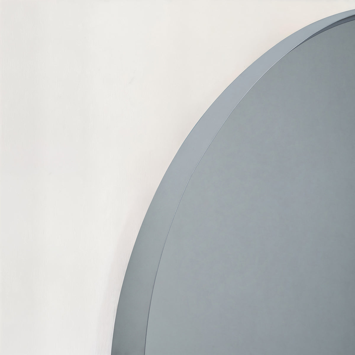 Avento Large Round Silver Wall Mirror