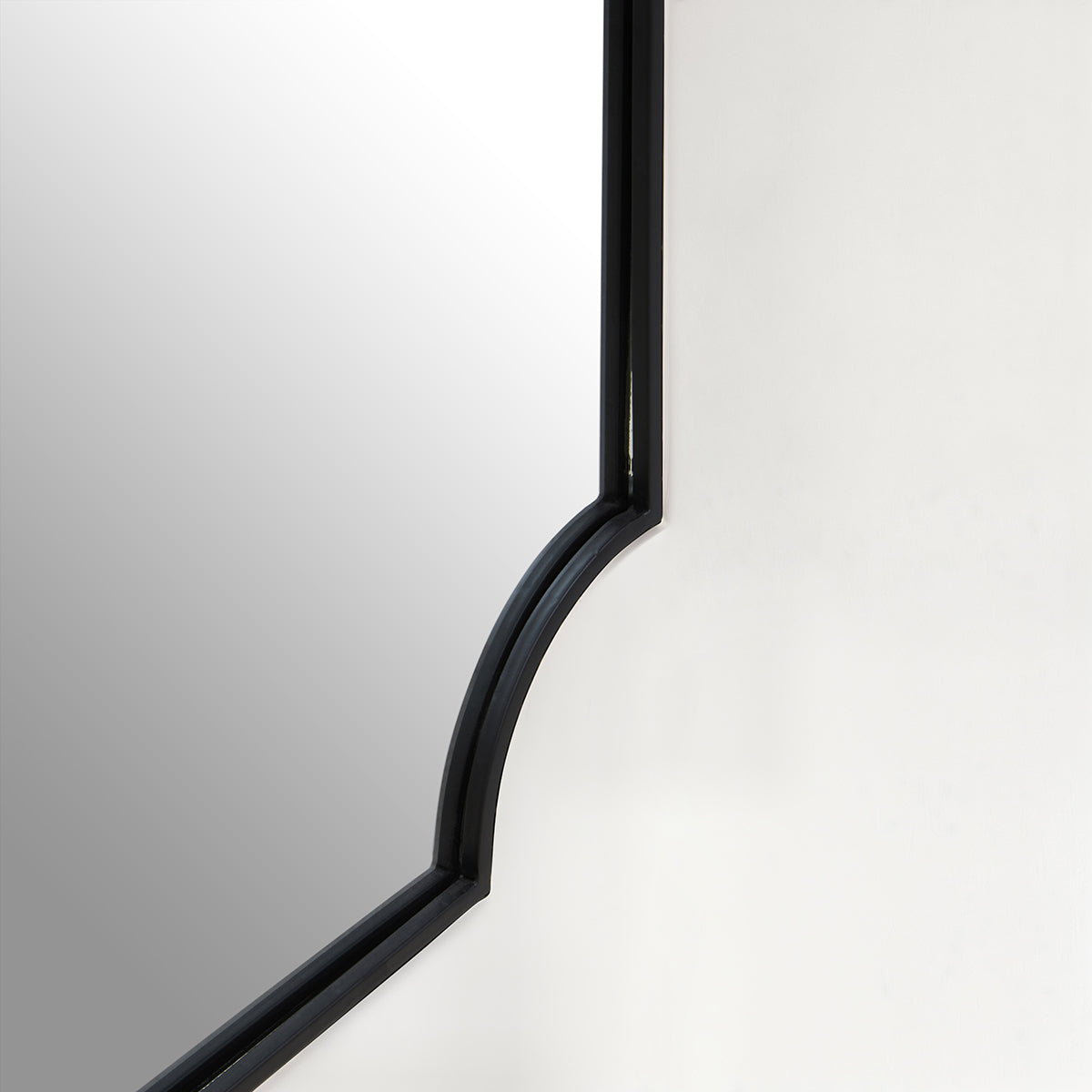 Avento Black Inverted Corners Wall Mirror