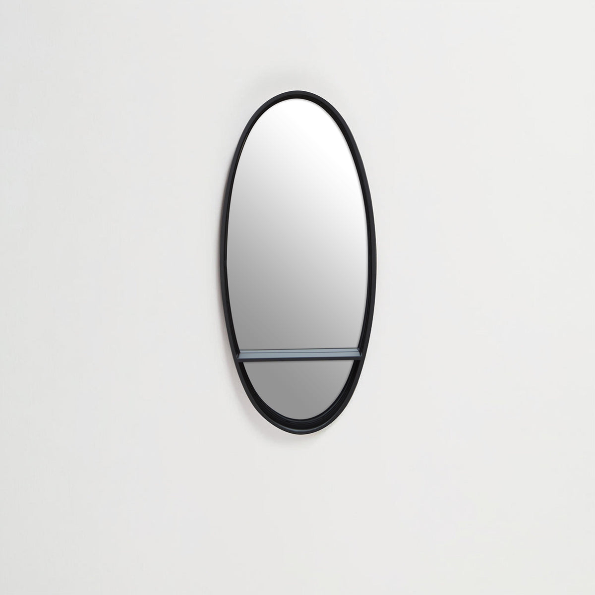 Avento Black Oval Wall Mirror