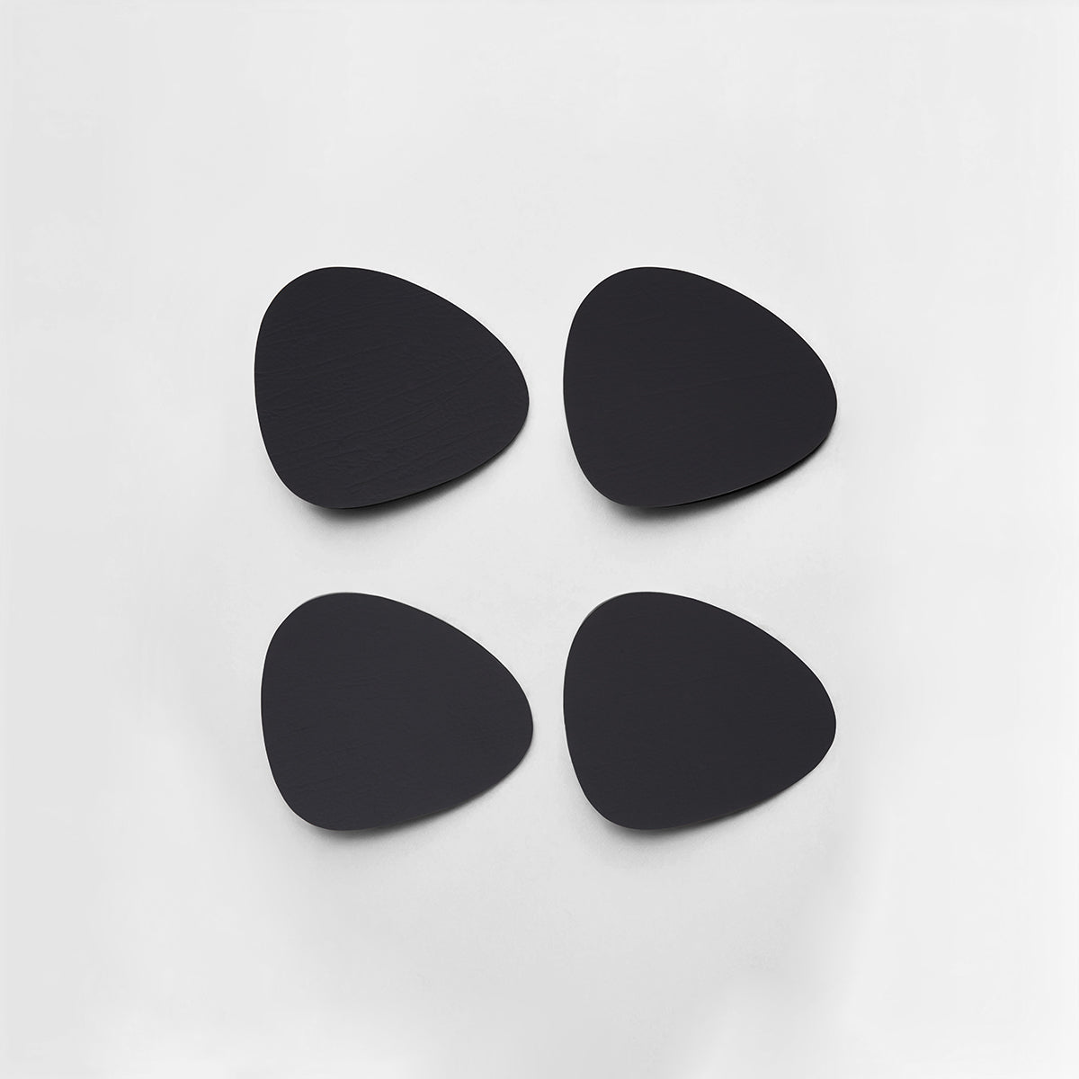 Catlins Pebble 4Pc Black Leather Placemats