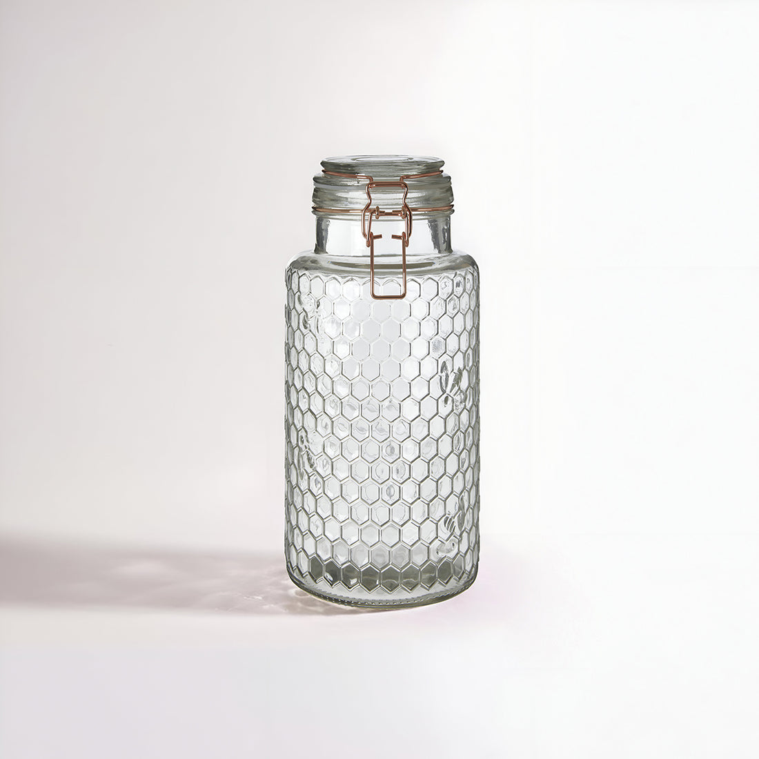 Apiary Rose Gold Wire Large Glass Jar.