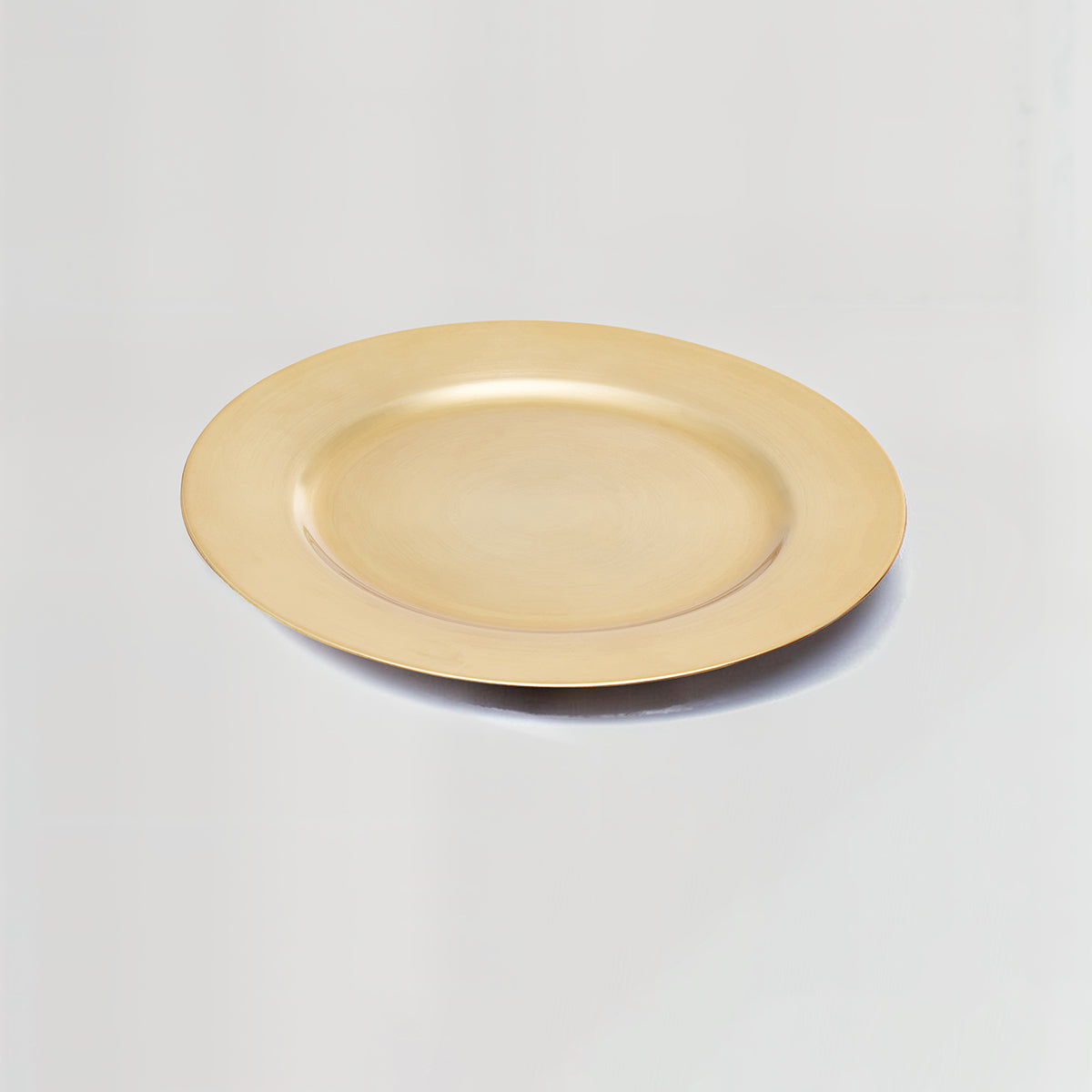 33cm Dia Flat Gold Decorative Charger Plate