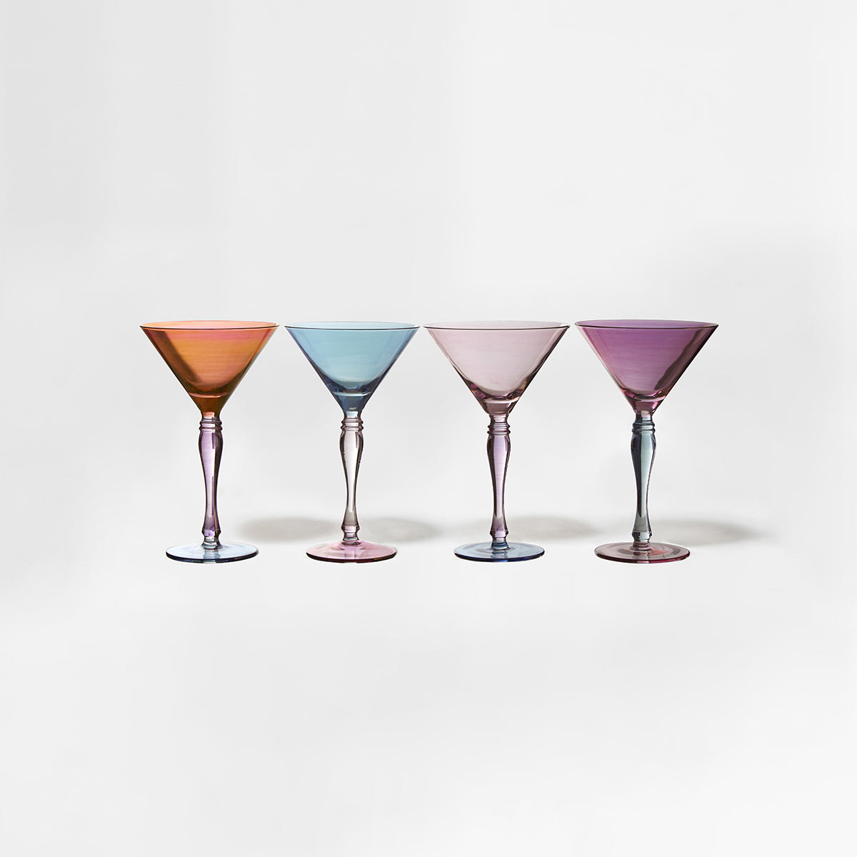 Aurora Set of 4 Multicolour Cocktail Glasses