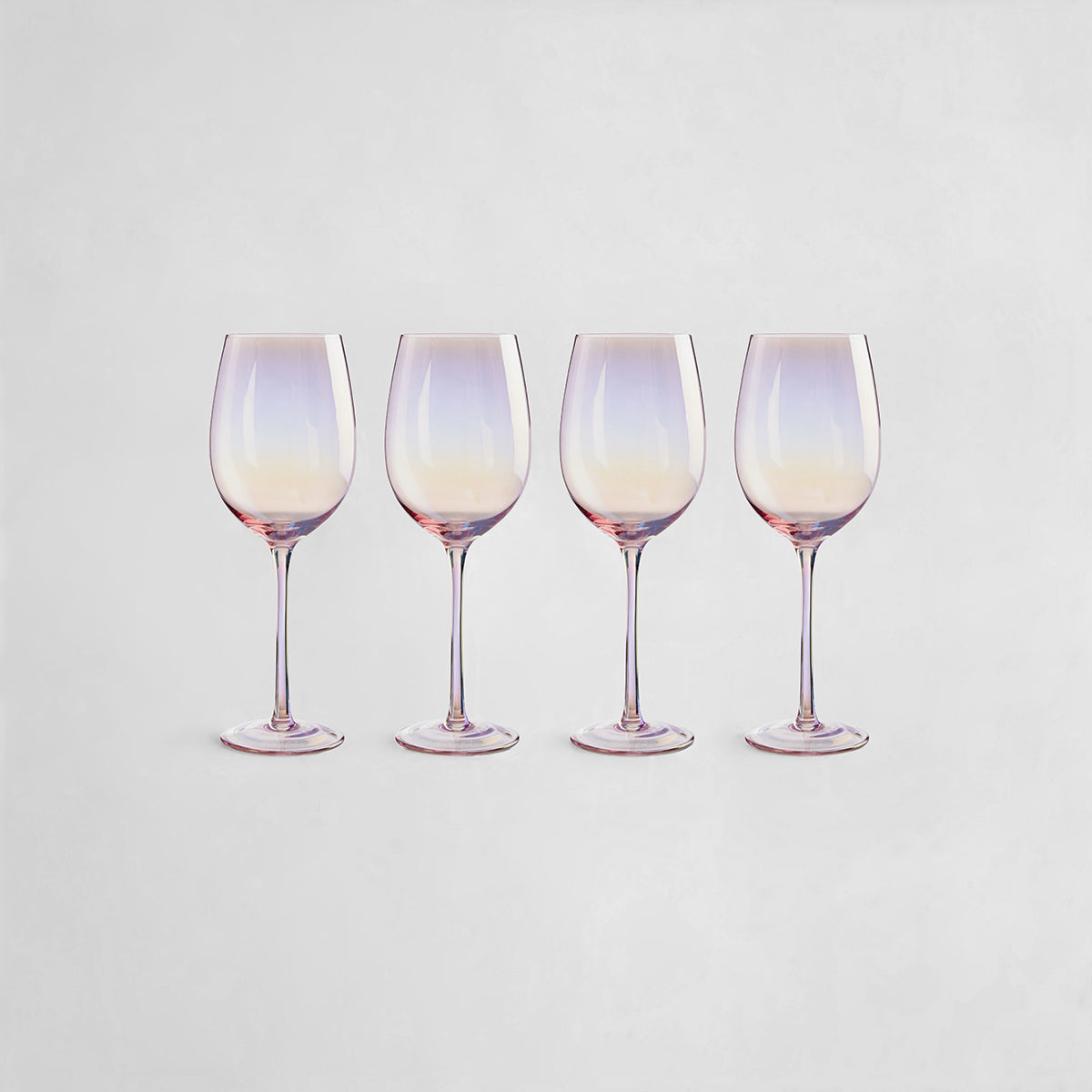 Frosted Deco Set Of 4 Wine Glasses