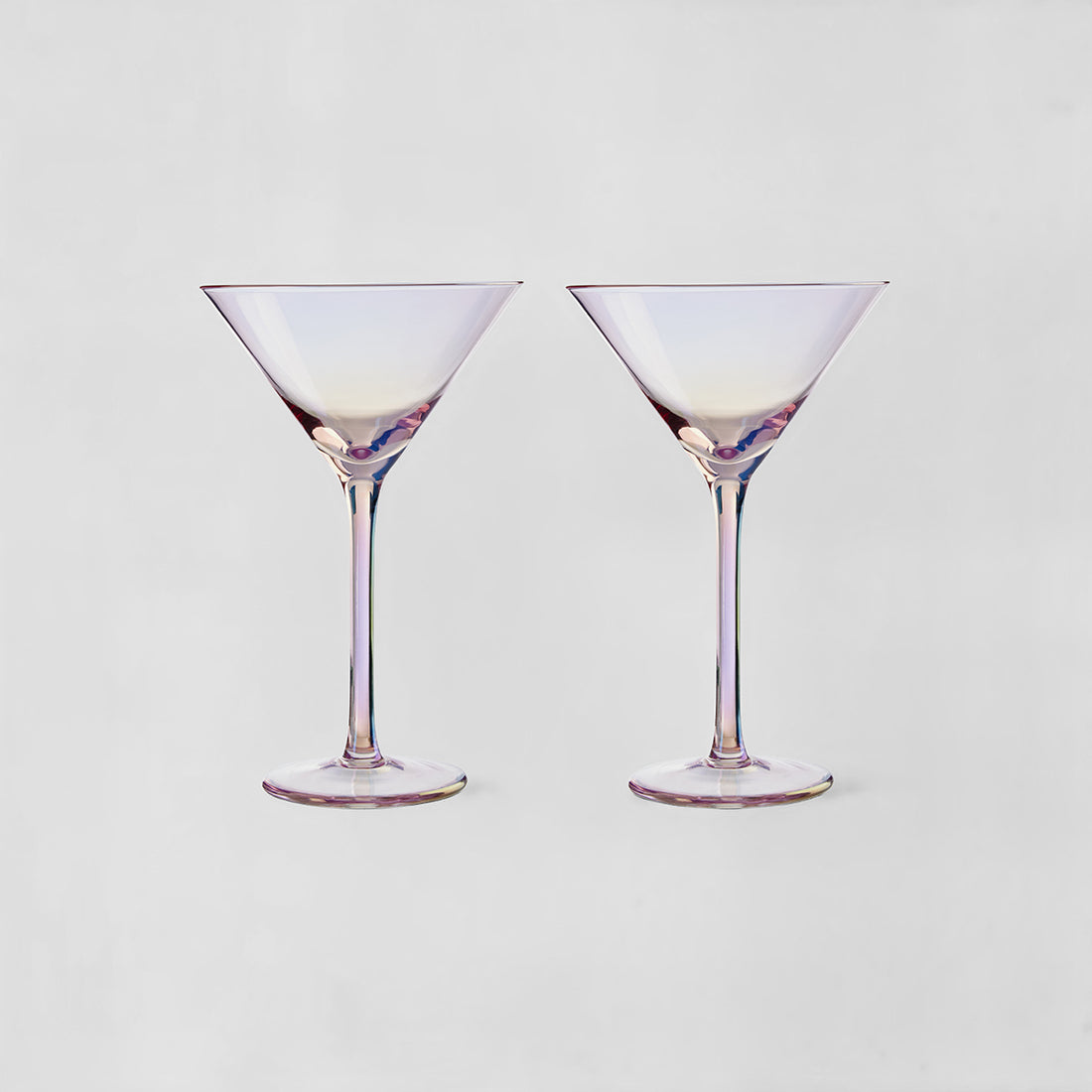 Frosted Deco Set Of Martini Glasses