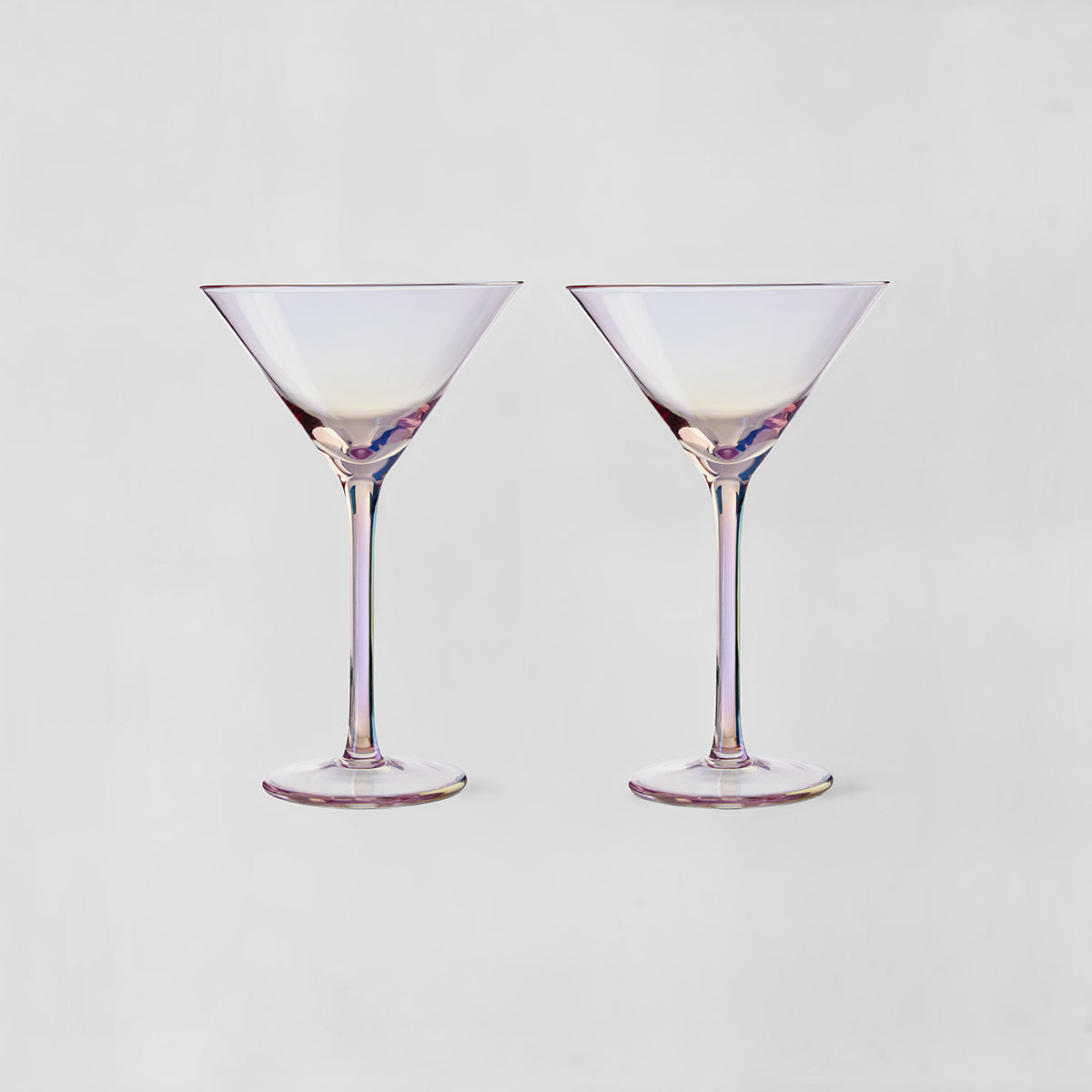 Frosted Deco Set Of Martini Glasses