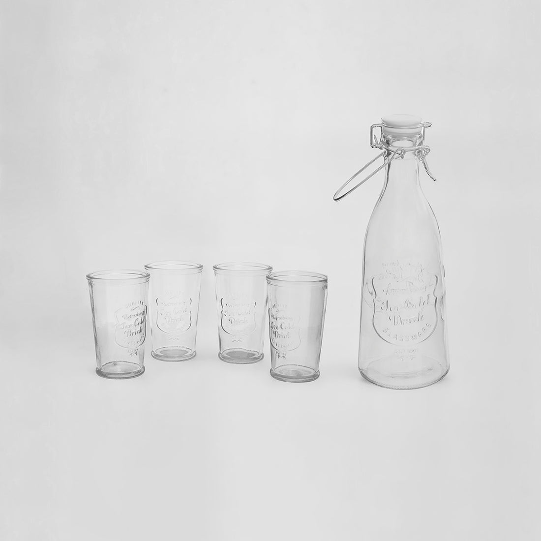 Dayla Glass Bottle With Four Glasses Set