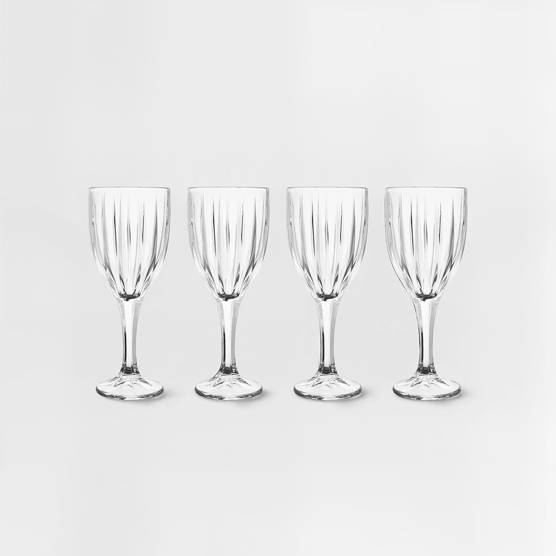 Beaufort Set of 4 Crystal  Wine Glasses