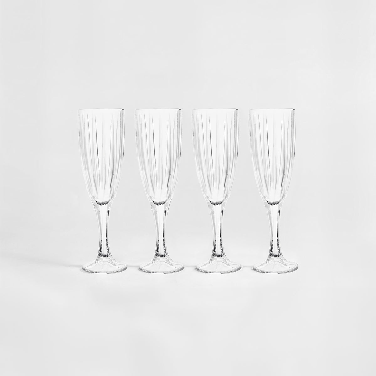 Beaufort Set of 4 Crystal Champagne Flutes