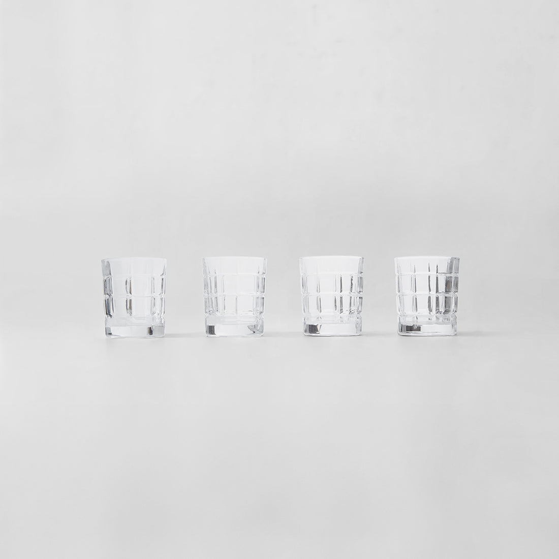 Auclair Set Of Four Check Glass Tumblers