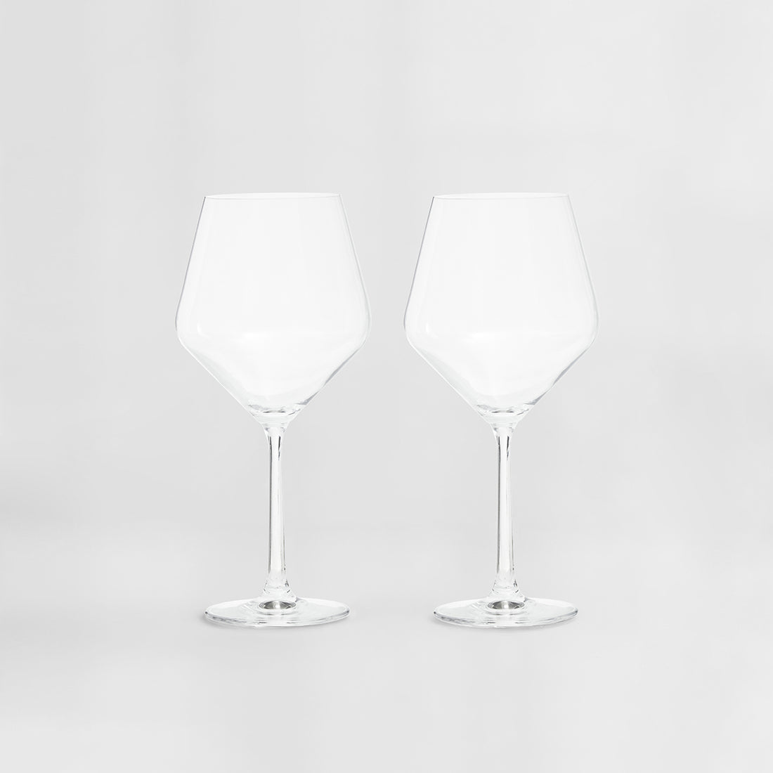 Ada Set Of 2 Crystal Burgundy Glasses