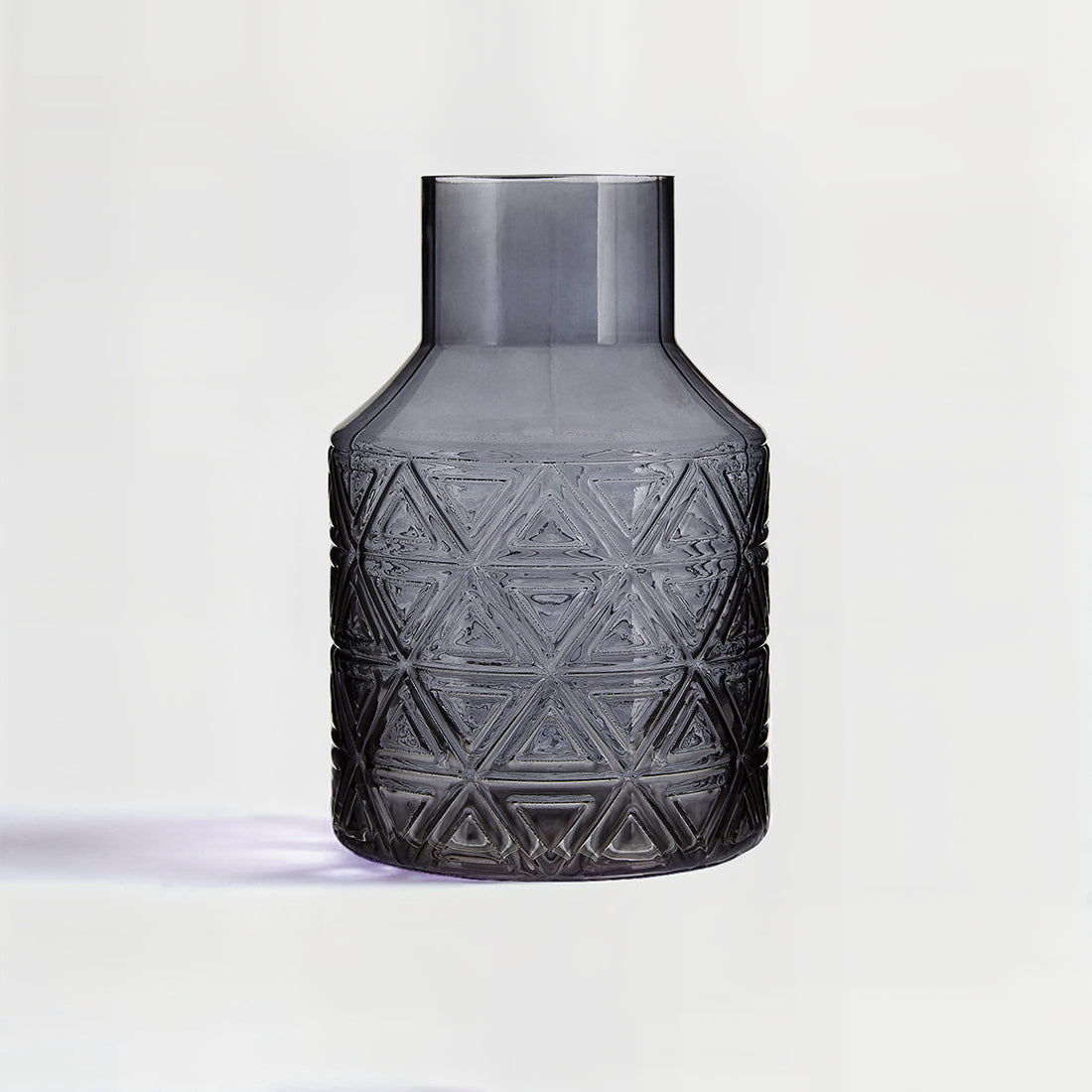 Dakota Dark Grey Glass Vase