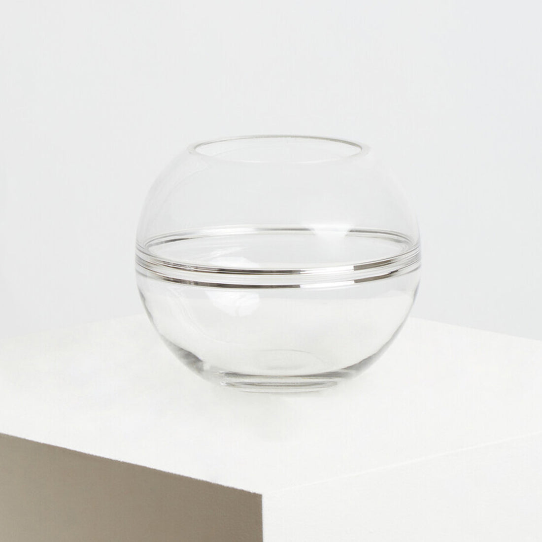 Optik Clear Glass Round Vase