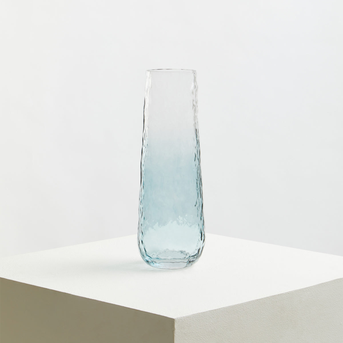 Brock large blue glass vase