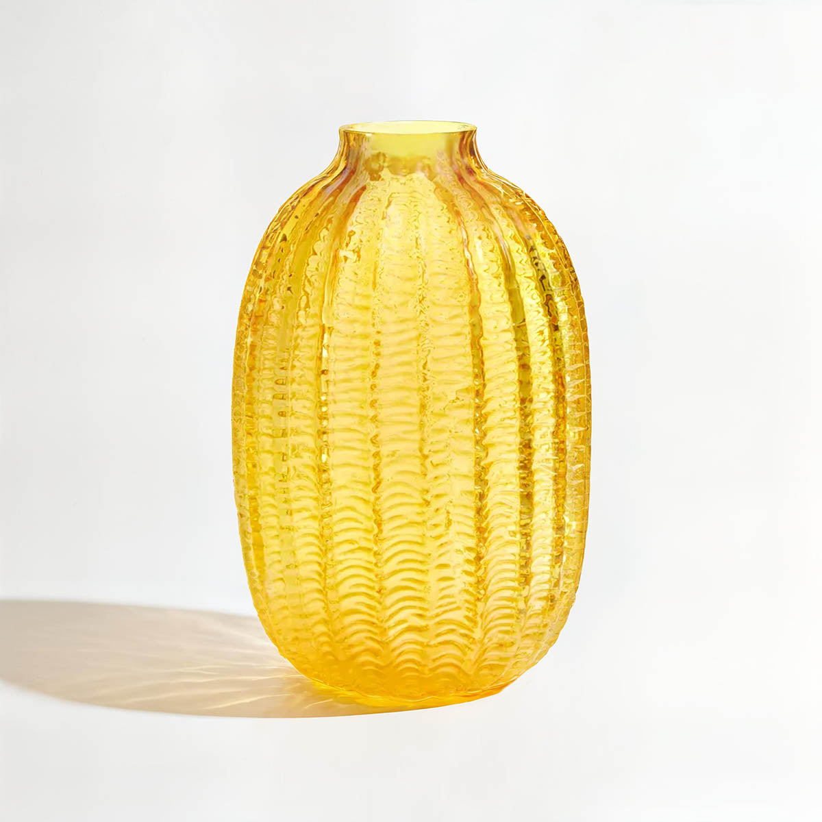 Bionda Large Yellow Glass Vase