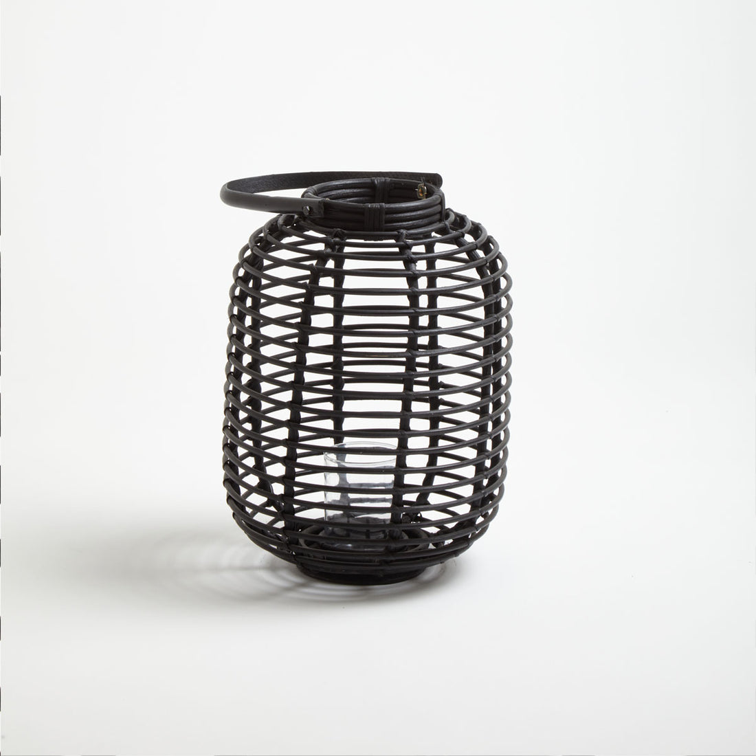 Mataram Small Black Natural Rattan Lantern