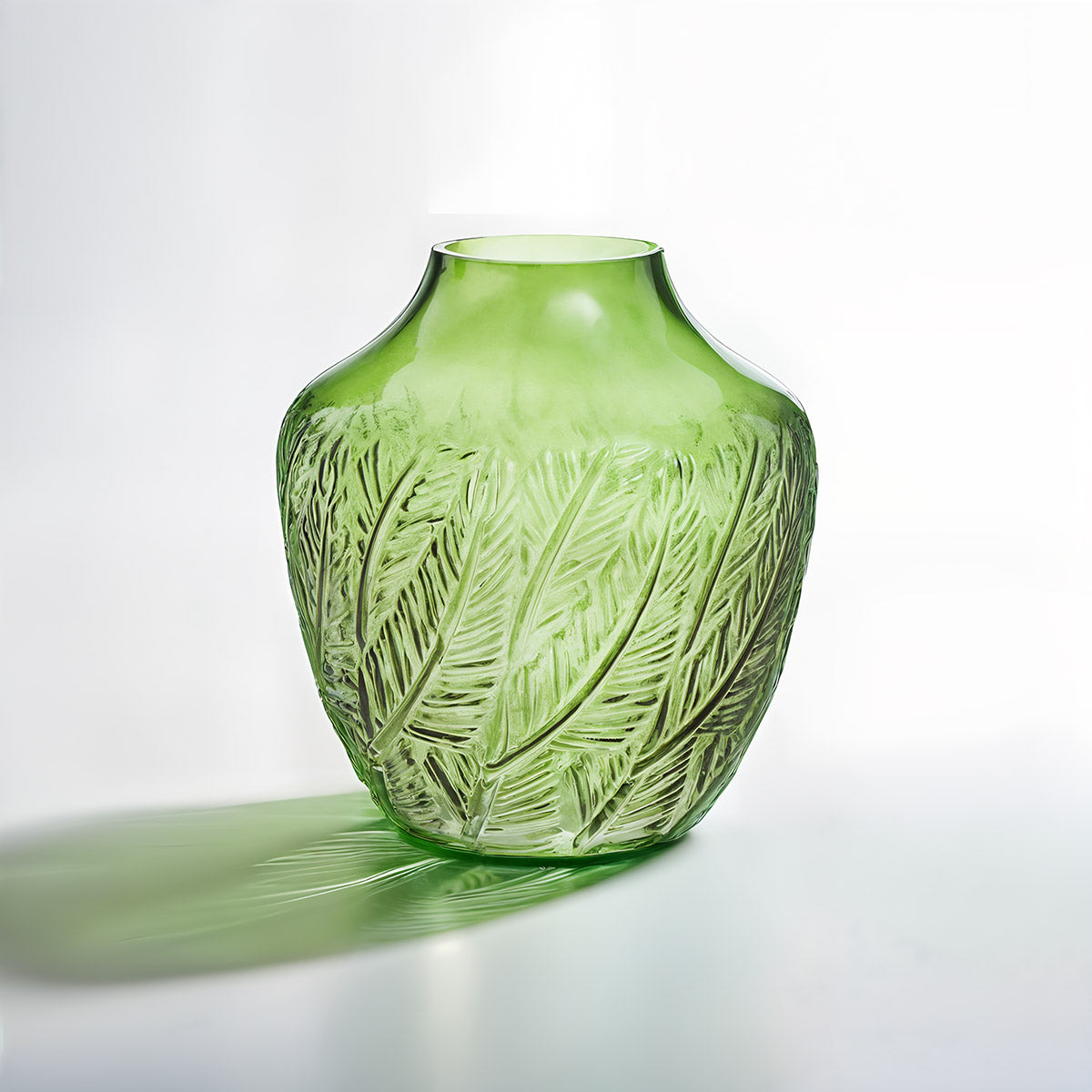 Corie Large Botanical Green Glass Vase