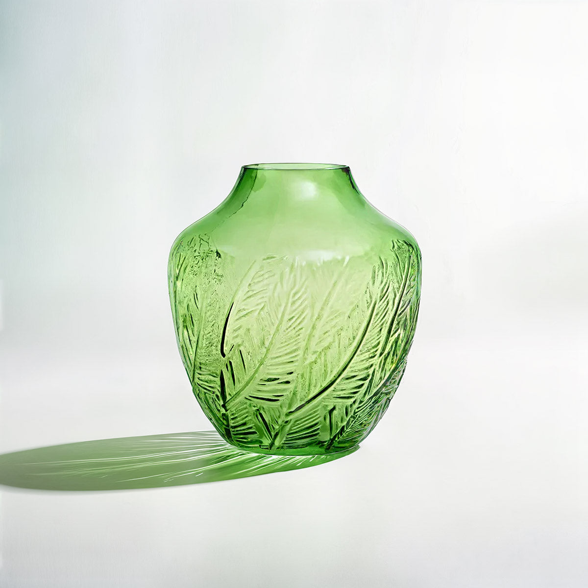 Corie Small Botanical Green Glass Vase