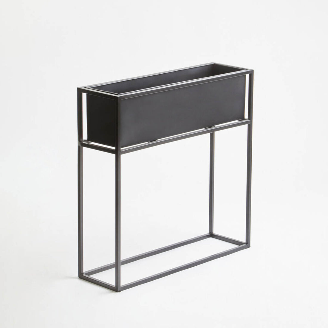 Asher Floor Standing Black Plant Box