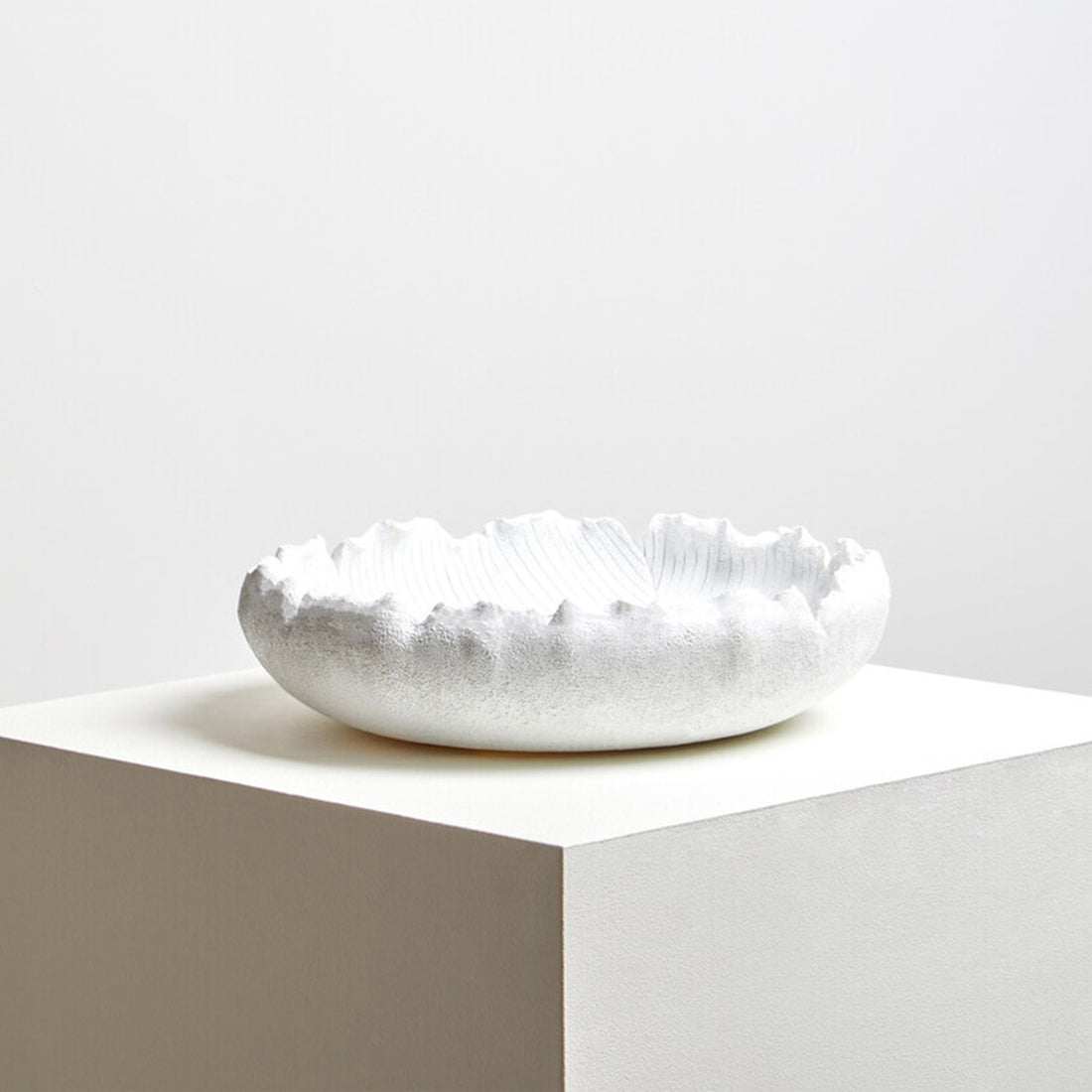 Broc White Flat Bowl