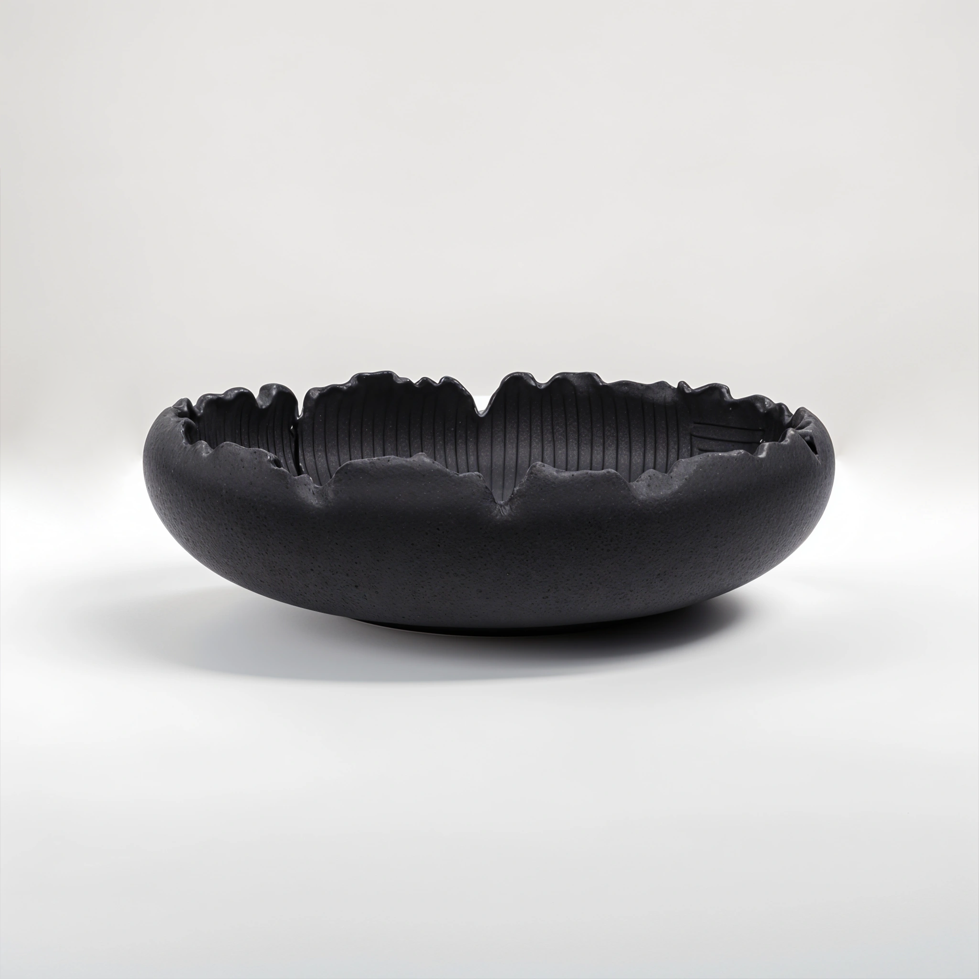 Broc Black Flat Bowl