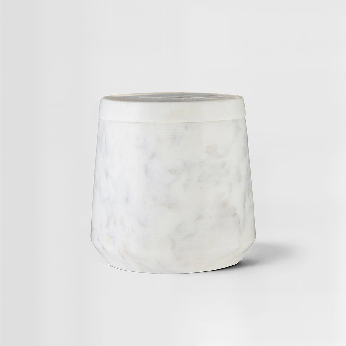 Abaska Off White Marble Cotton Jar