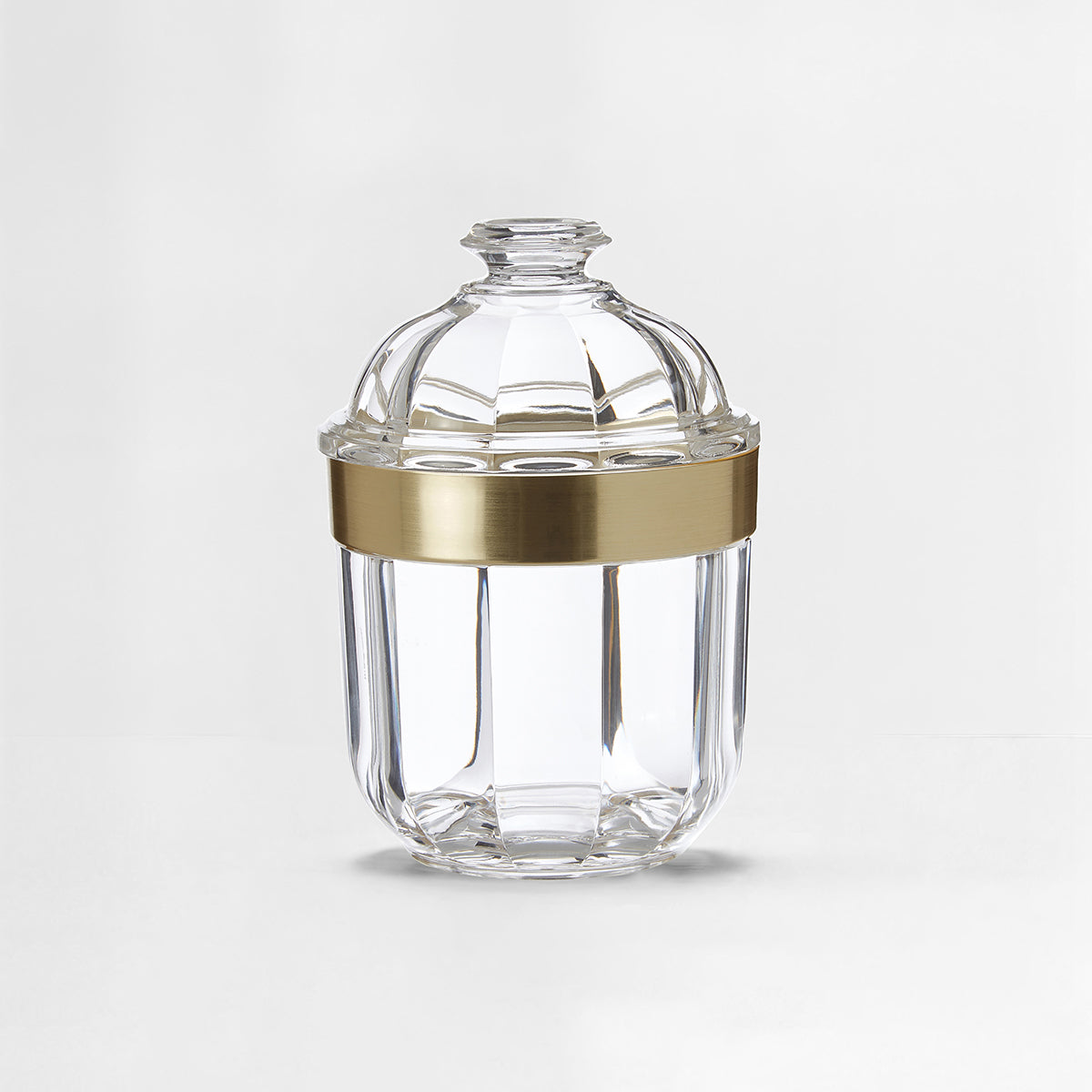 Small Light Gold Acrylic Storage Jar