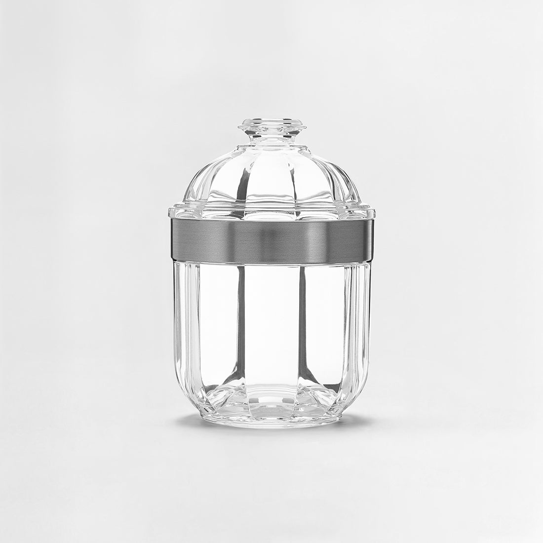 Small Silver Acrylic Storage Jar