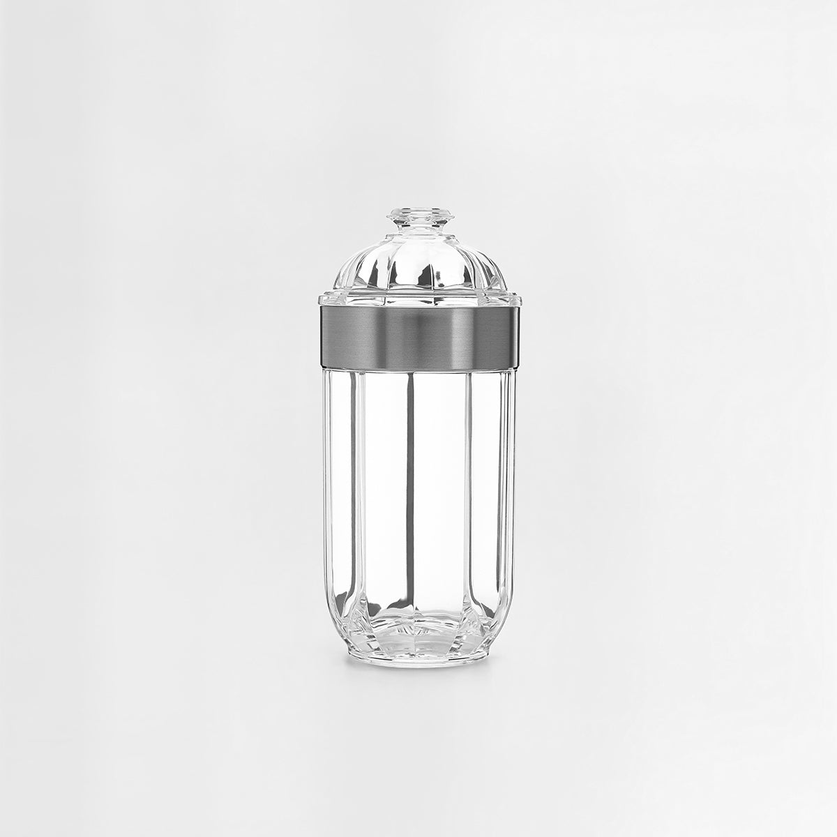 Large Silver Acrylic Storage Jar