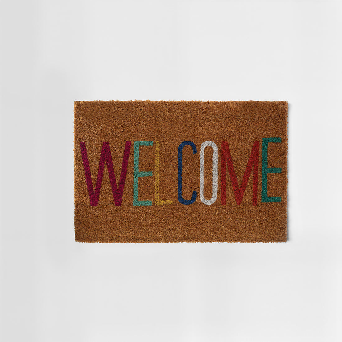 Welcome Multicolour Coir Doormat