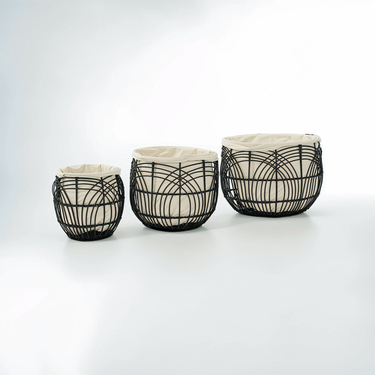 Arles Set Of 3 Rattan Baskets