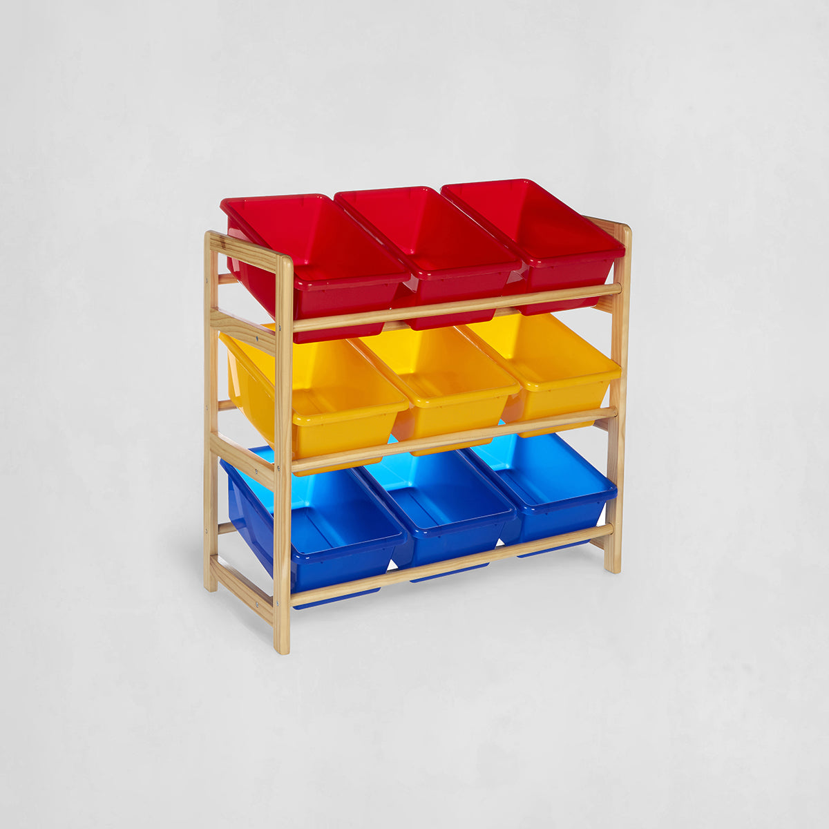 Kids 3 Tier Pine Frame Storage Unit