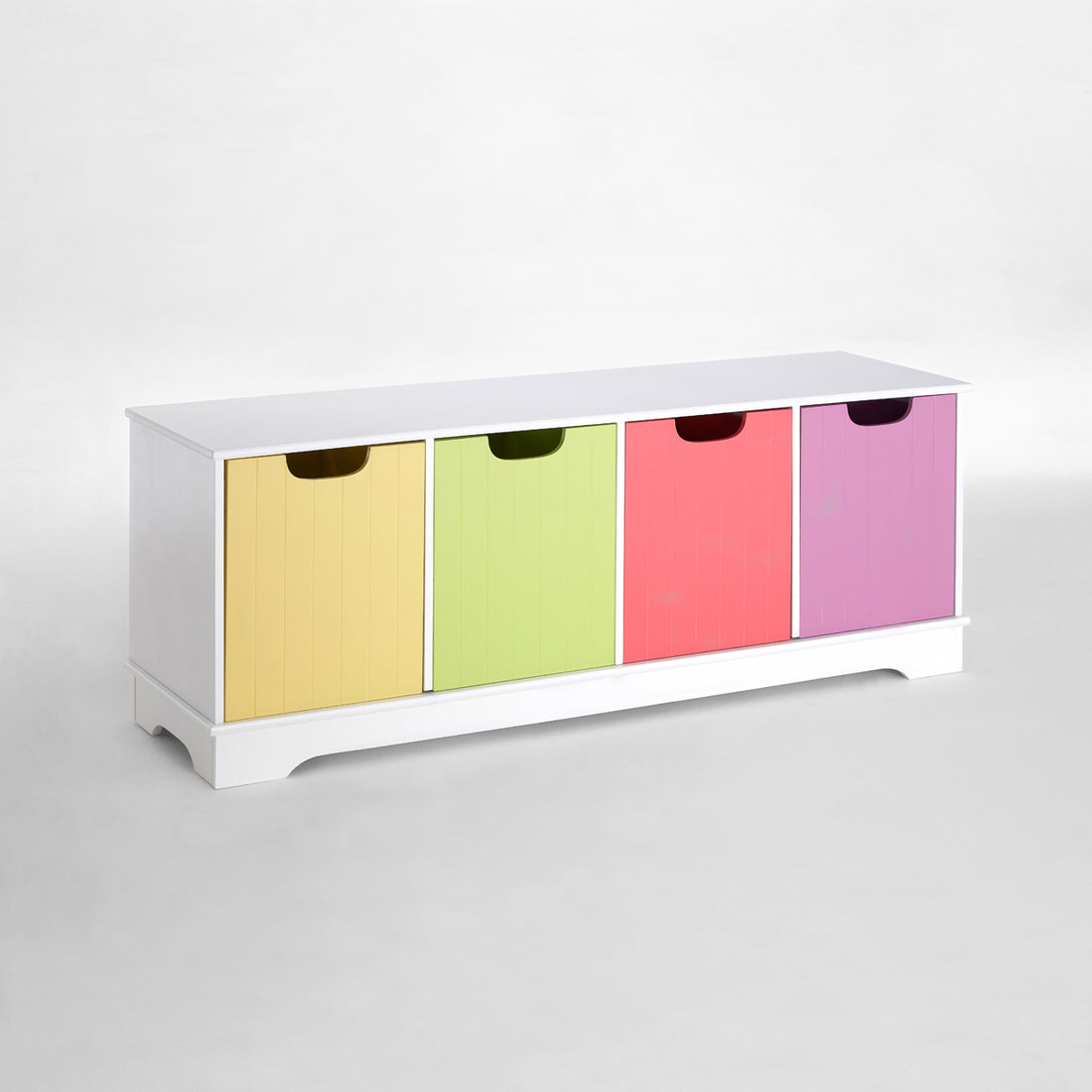 Isla Kids White 4 Coloured Boxes Storage Unit