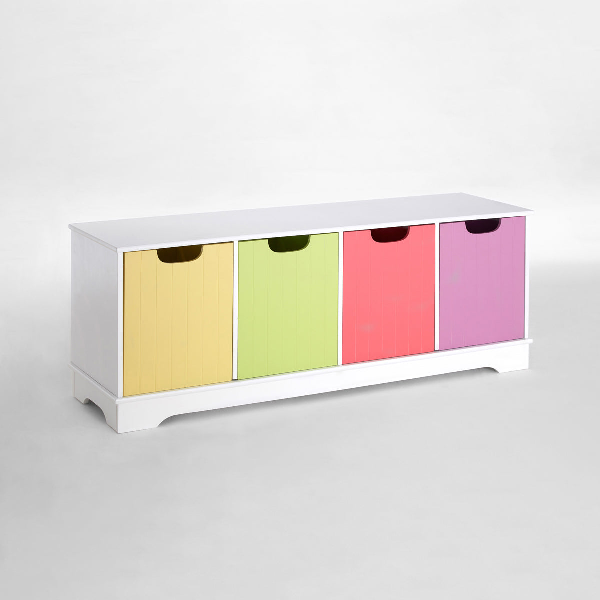 Isla Kids White 4 Coloured Boxes Storage Unit