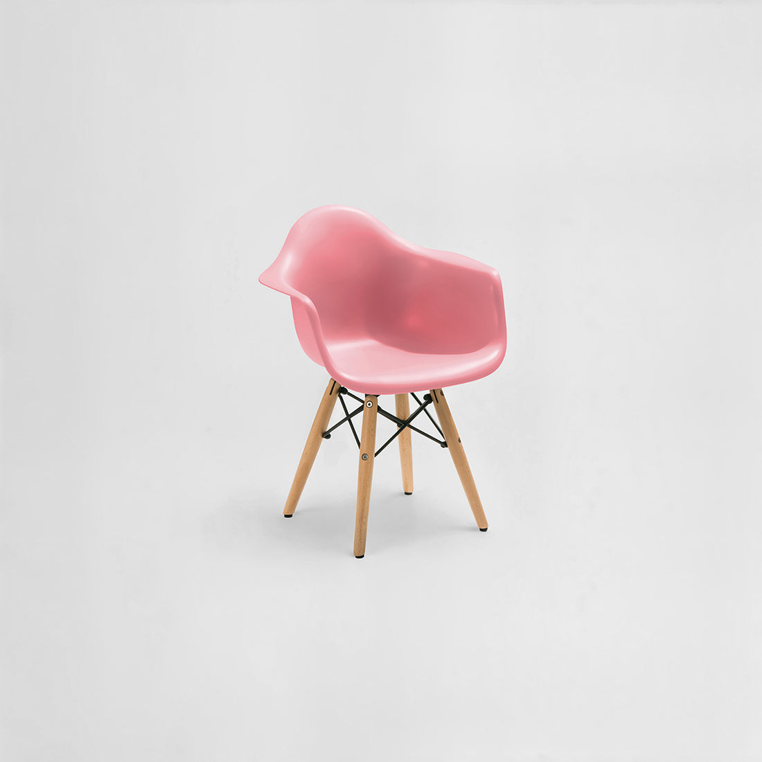 Kids Pink and Natural Occasional Chair