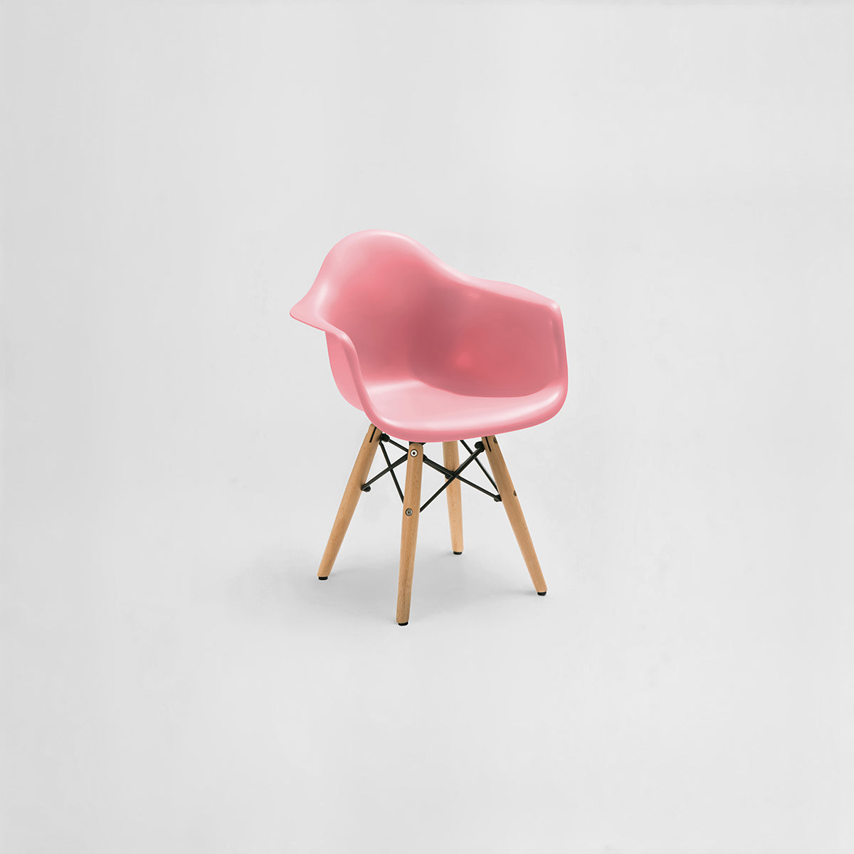 Kids Pink and Natural Occasional Chair