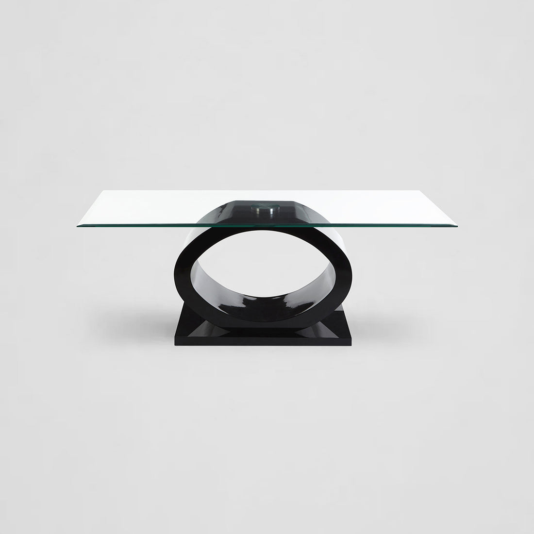 Halo O Shaped Coffee Table With Black Base