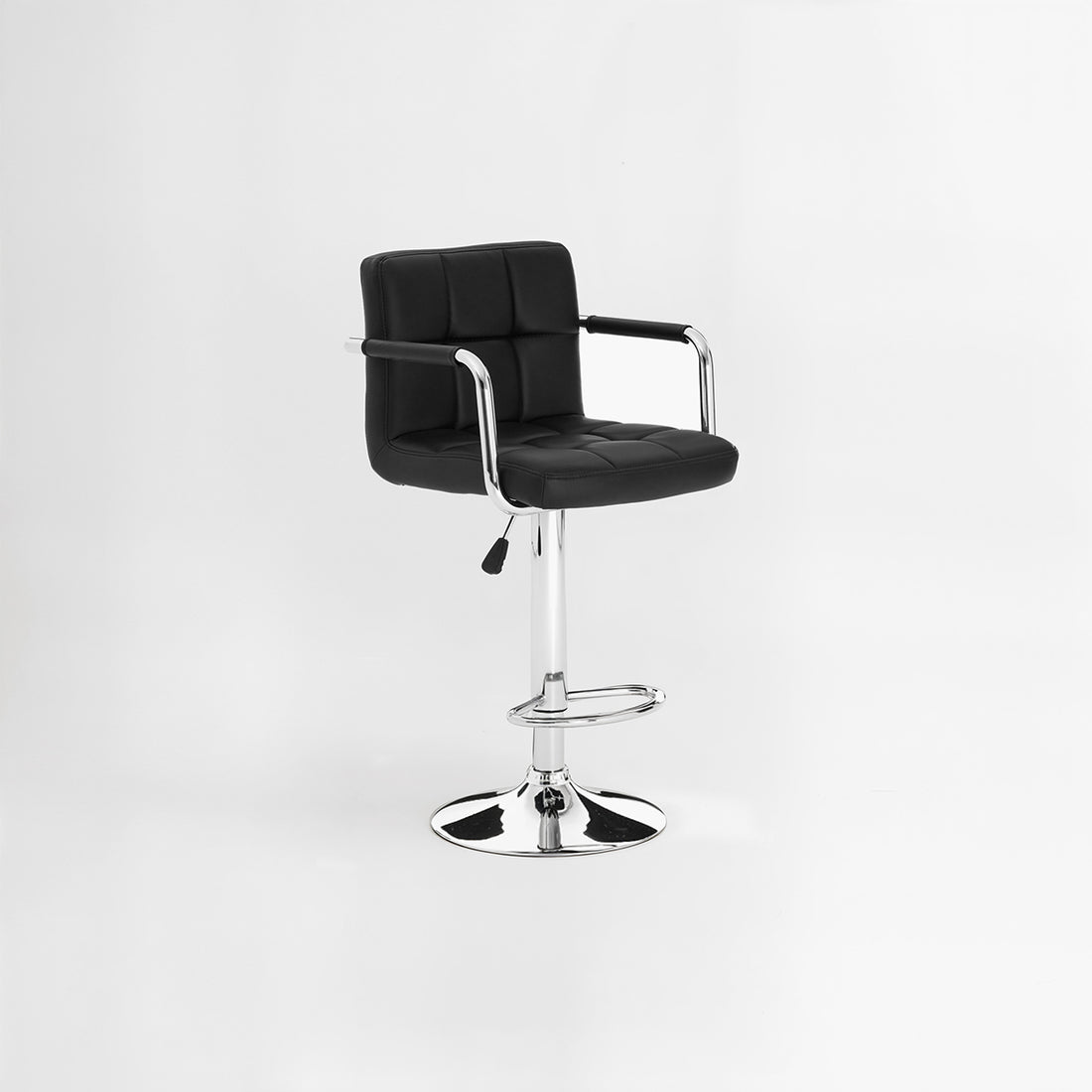 Starz Black Leather Effect Bar Chair