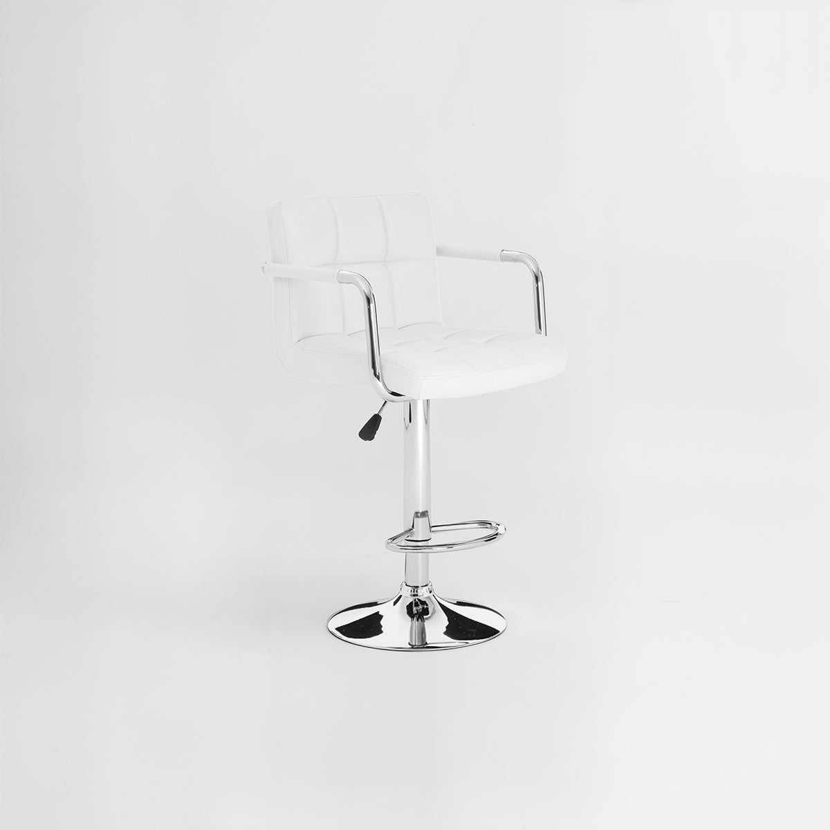 Starz White Leather Effect Bar Chair