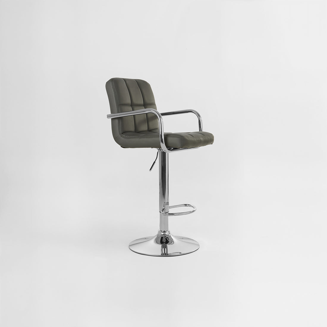 Starz Grey Leather Effect Bar Chair