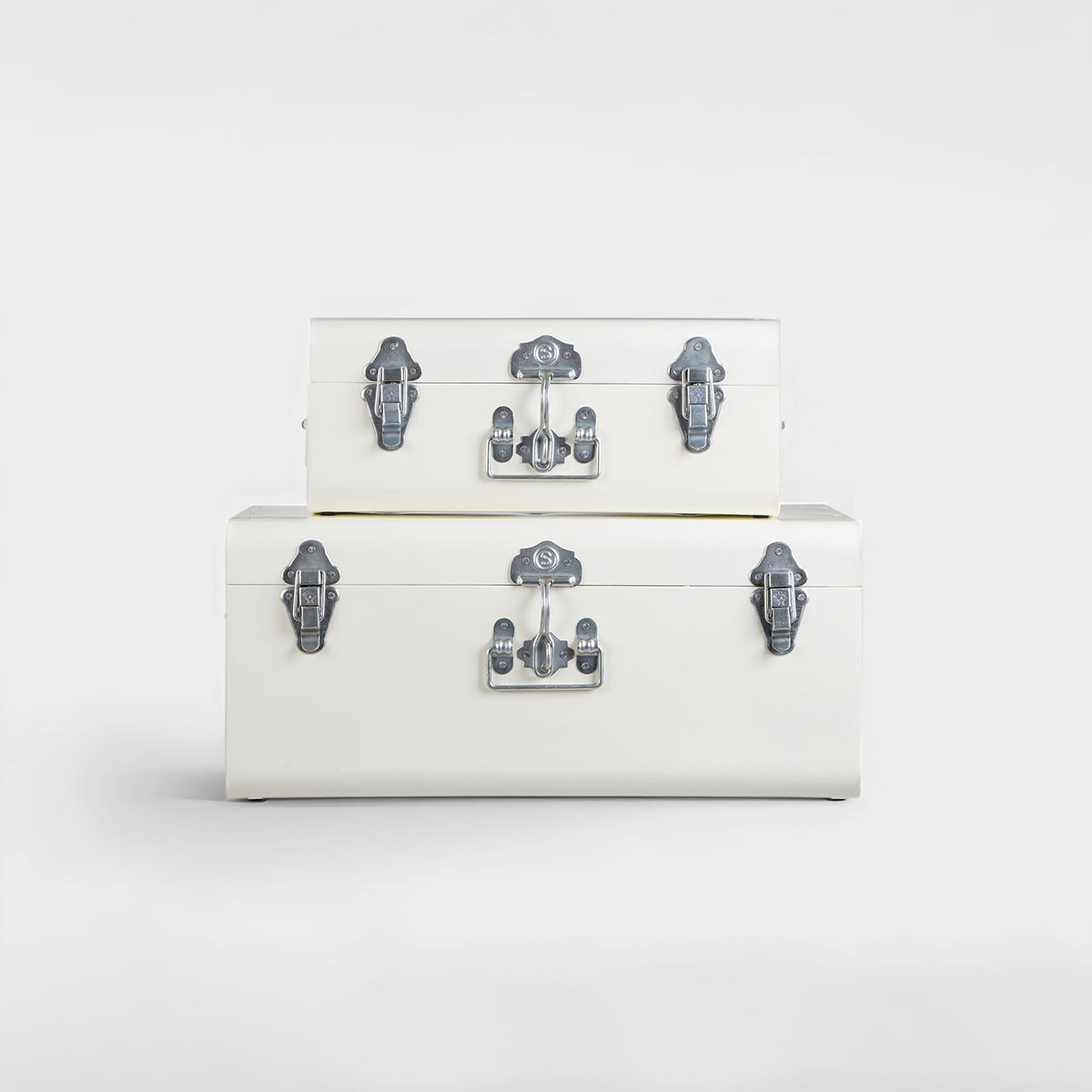 Parley Set of two Ivory Storage Trunks