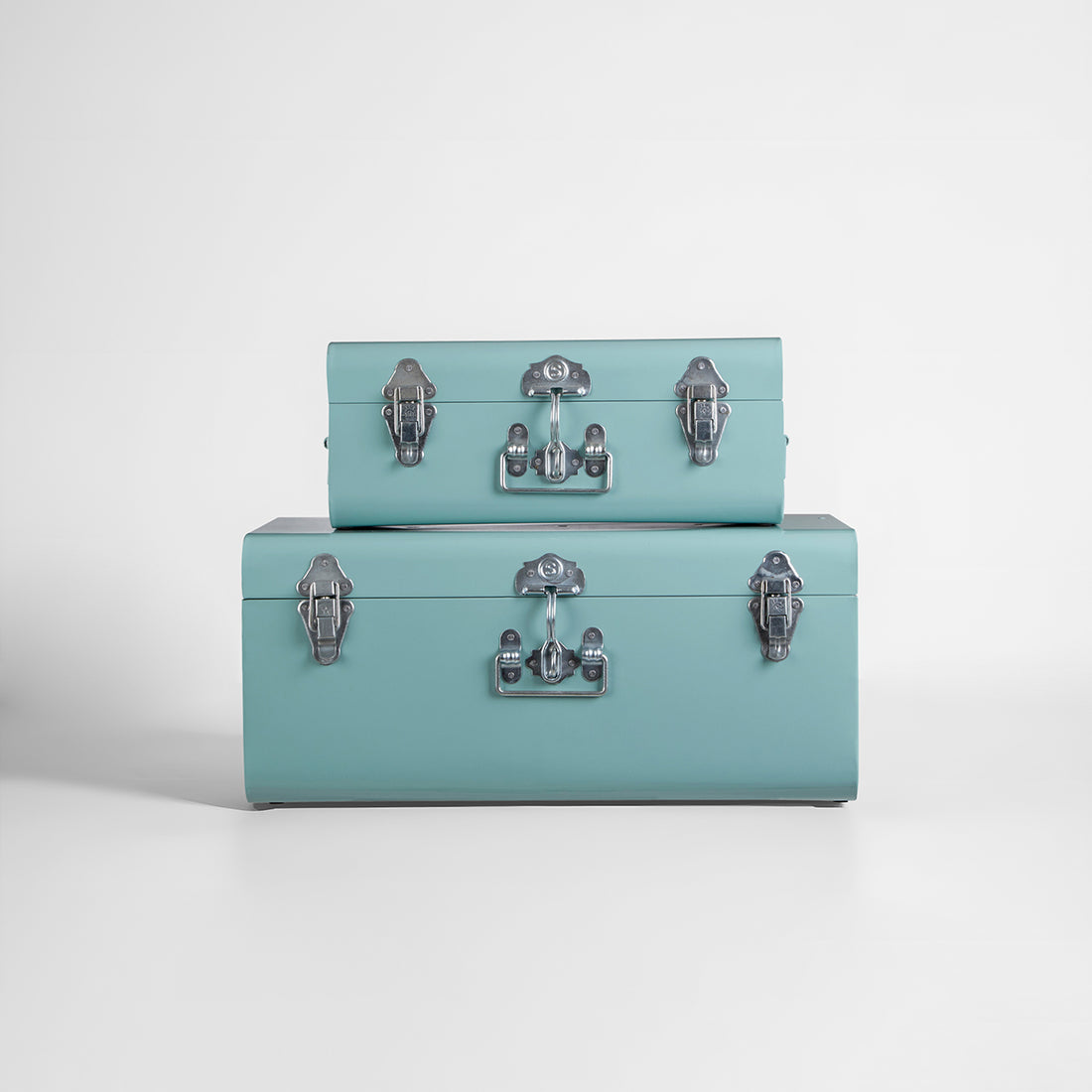 Parley Set of two Green Storage Trunks