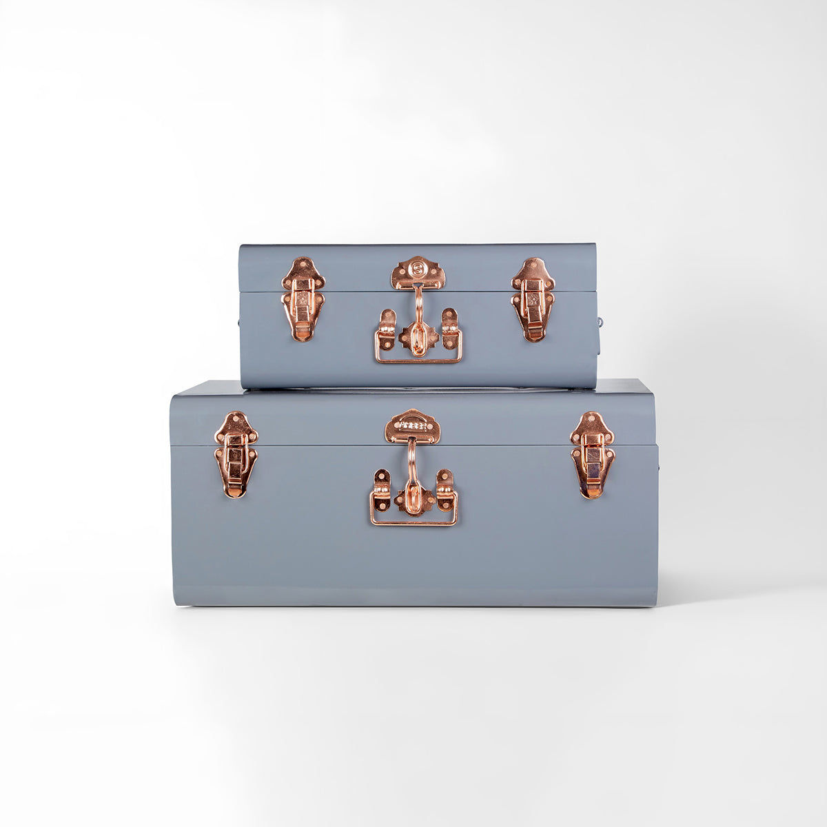 Parley Set of two Grey Storage Trunks